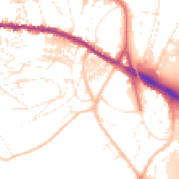 Daytime road noise heatmap for TQ12 1AW
