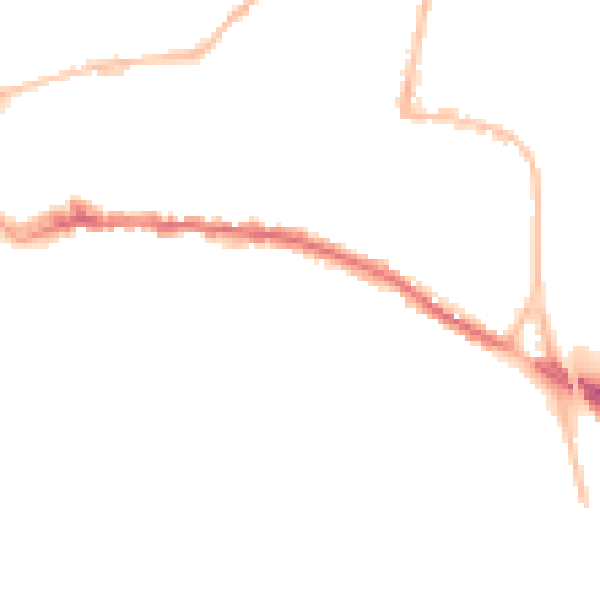 Night-time road noise heatmap for TQ12 1BB