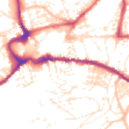 Daytime road noise heatmap for TQ12 1BL