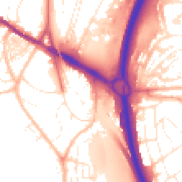 Daytime road noise heatmap for TQ12 1BU