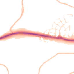 Daytime road noise heatmap for TQ12 1BY