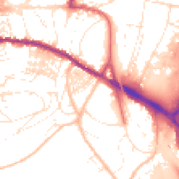 Daytime road noise heatmap for TQ12 1DD