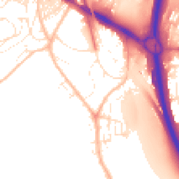 Daytime road noise heatmap for TQ12 1DF