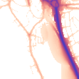 Daytime road noise heatmap for TQ12 1DJ
