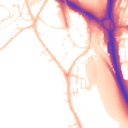 Daytime road noise heatmap for TQ12 1DP