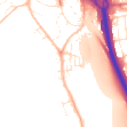 Daytime road noise heatmap for TQ12 1DQ