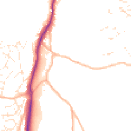 Daytime road noise heatmap for TQ12 1EH
