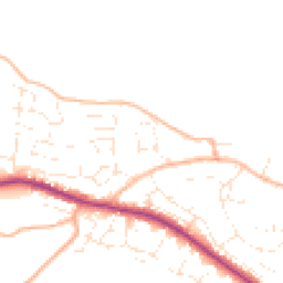 Daytime road noise heatmap for TQ12 1GG