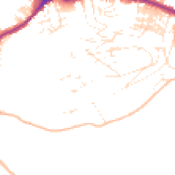 Daytime road noise heatmap for TQ12 1HQ