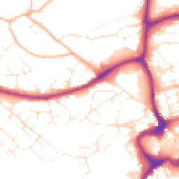Daytime road noise heatmap for TQ12 1NH