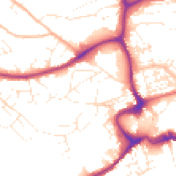 Daytime road noise heatmap for TQ12 1SH