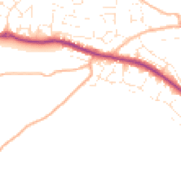Daytime road noise heatmap for TQ12 1YE