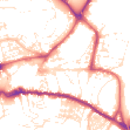 Daytime road noise heatmap for TQ12 2AW