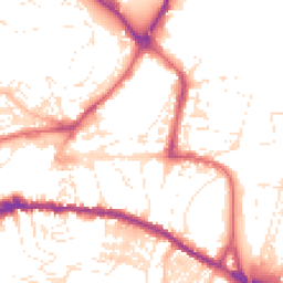 Daytime road noise heatmap for TQ12 2BA