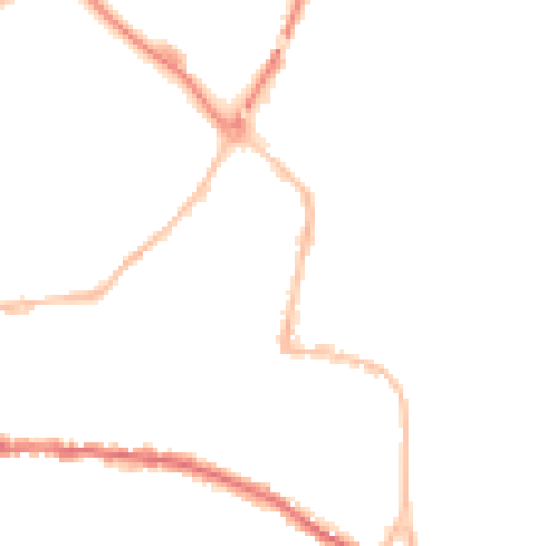 Night-time road noise heatmap for TQ12 2BL