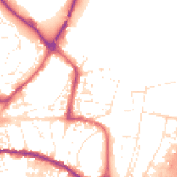 Daytime road noise heatmap for TQ12 2DH