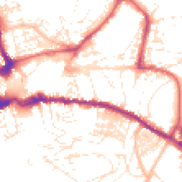 Daytime road noise heatmap for TQ12 2DZ
