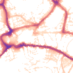 Daytime road noise heatmap for TQ12 2EN