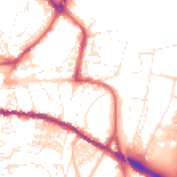 Daytime road noise heatmap for TQ12 2EX