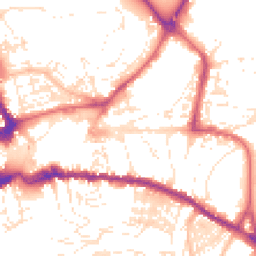 Daytime road noise heatmap for TQ12 2FF