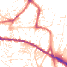 Daytime road noise heatmap for TQ12 2HN