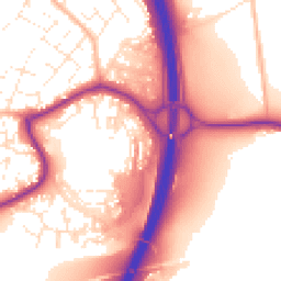 Daytime road noise heatmap for TQ12 3GF