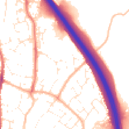 Daytime road noise heatmap for TQ12 3LB