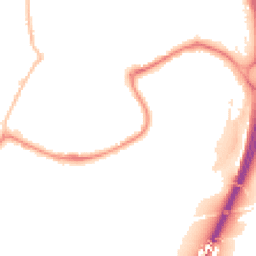 Night-time road noise heatmap for TQ12 3SS