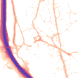 Daytime road noise heatmap for TQ12 5DH
