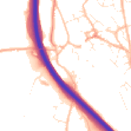 Daytime road noise heatmap for TQ12 5DT