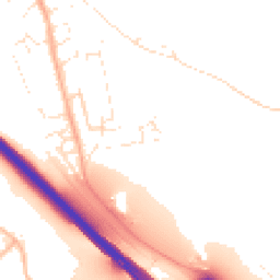 Daytime road noise heatmap for TQ12 5JW