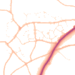 Daytime road noise heatmap for TQ12 5RA