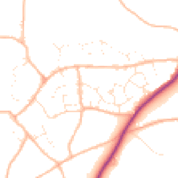 Daytime road noise heatmap for TQ12 5SP