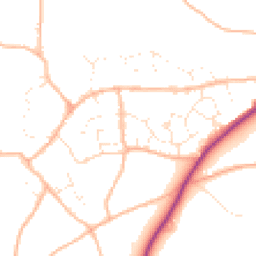 Daytime road noise heatmap for TQ12 5ST