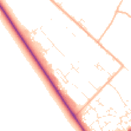 Daytime road noise heatmap for TQ12 6TQ