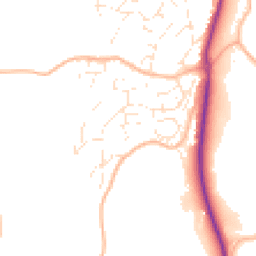 Daytime road noise heatmap for TQ12 6YQ