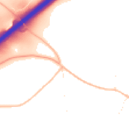 Daytime road noise heatmap for TQ13 0AE