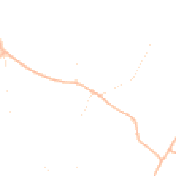 Daytime road noise heatmap for TQ13 0AY