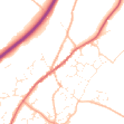 Daytime road noise heatmap for TQ13 0DA
