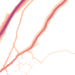 Daytime road noise heatmap for TQ13 0DD
