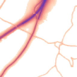 Daytime road noise heatmap for TQ13 0DW