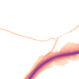 Night-time road noise heatmap for TQ13 0FE