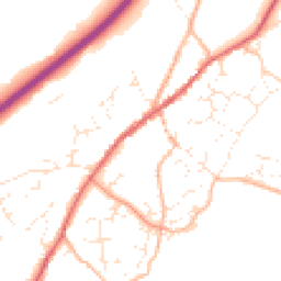 Daytime road noise heatmap for TQ13 0FL