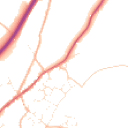Daytime road noise heatmap for TQ13 0GA