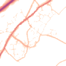 Daytime road noise heatmap for TQ13 0GB
