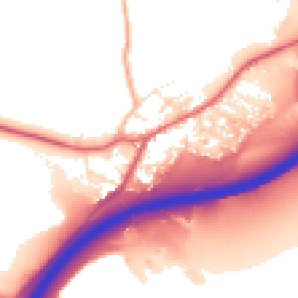 Daytime road noise heatmap for TQ13 0HR