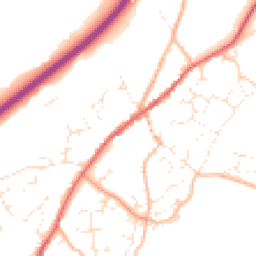 Daytime road noise heatmap for TQ13 0HX