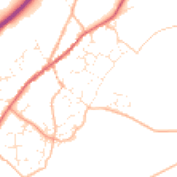 Daytime road noise heatmap for TQ13 0LG