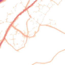 Daytime road noise heatmap for TQ13 0LS