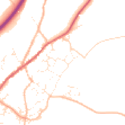 Daytime road noise heatmap for TQ13 0PQ